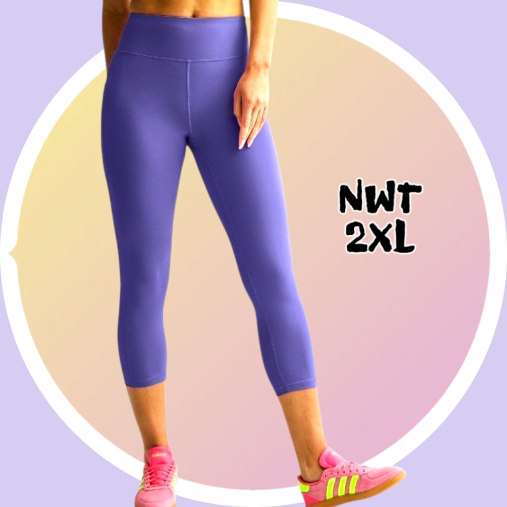 NWT 2X Capri Weight is Great For Summer High Waisted Leggings w 2 Pockets